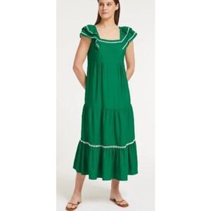 Cefinn Bella Midi Dress in Emerald Green Sz. 4